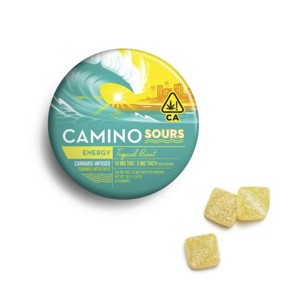 KIVA | Tropical Burst Camino THCv 2:1 Gummies | Essbar - 100mg