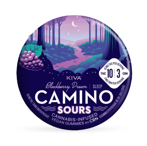 KIVA | Saure Brombeere 10:3 THC/CBN Camino Gummies | Essbar - 100/30mg