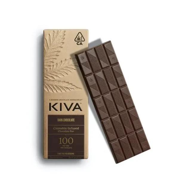 KIVA | Dunkler Schokoriegel | - 100 mg - Essbar