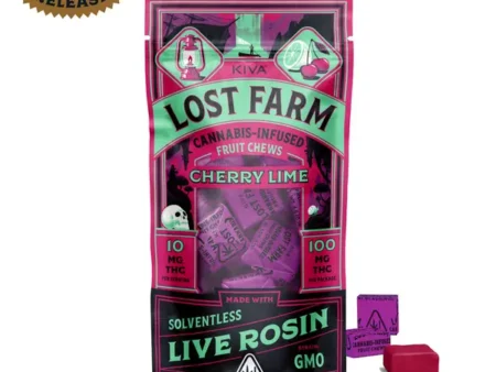 KIVA | Kirsch-Limette-Kolophonium GMO Lost Farm Chews | Essbar - 100 mg